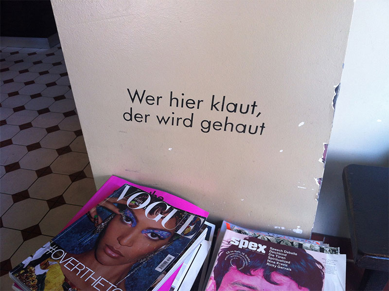 … Lesen …  (gefunden in Berlin)